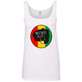 Woke AF-  Anvil Ladies' 100% Ringspun Cotton Tank Top