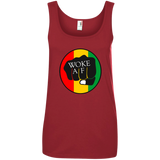 Woke AF-  Anvil Ladies' 100% Ringspun Cotton Tank Top