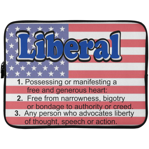 Liberal Flag -  15 inch Laptop/Tablet Sleeve