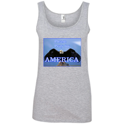 Pray for America - Anvil Ladies' 100% Ringspun Cotton Tank Top