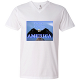 Pray for America - Anvil Men's Printed V-Neck T-Shirt
