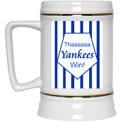Yankees win - Beer Stein 22oz.