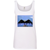 Pray for America - Anvil Ladies' 100% Ringspun Cotton Tank Top