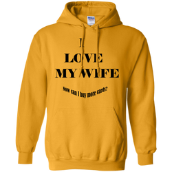 I Love My Wife - Pullover Hoodie 8 oz