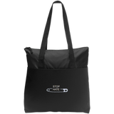 Stop hate-Zip Top Tote