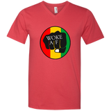 Woke AF-  Anvil Men's Printed V-Neck T-Shirt