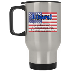 Liberal Flag - Mug Silver Stainless Travel