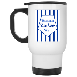 Yankees win - White Travel Mug