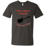 Who needs Drugs? Anvil Men's Printed V-Neck T-Shirt