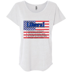 Liberal Flag - Ladies' Triblend Dolman Sleeve
