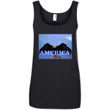 Pray for America - Anvil Ladies' 100% Ringspun Cotton Tank Top